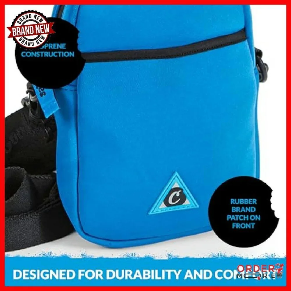Compact Neoprene Smell Proof Crossbody Bag Adjustable Strap